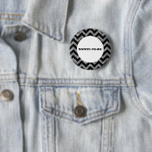 Silver Zickzack Glitzer Baby Showknopf Button (Beispiel)