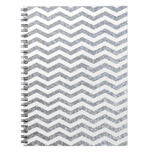 Silver Zickzack Notebook Notizblock (Vorderseite)
