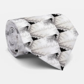 Silver Zigzag Krawatte (Gerollt)