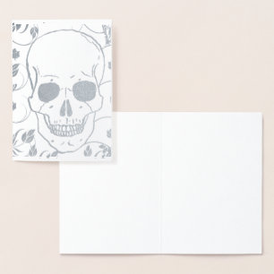 SILVER ZUCKER SKULL REAL Foil Card Folienkarte