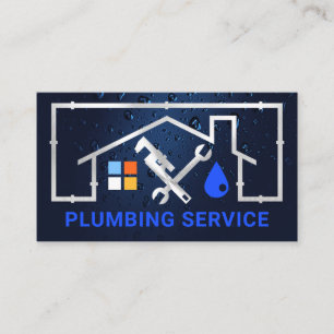 Silver Zuhause Pipe Rahmen Leaking Visitenkarte