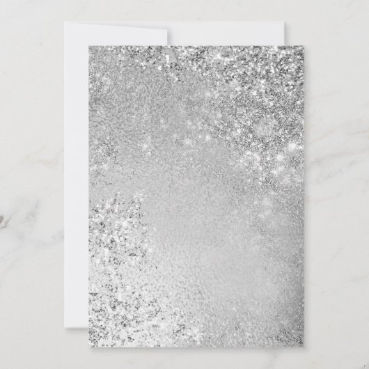 Silver zum 25. Hochzeitstag Einladung (Rückseite)