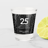Silver zum 25. Hochzeitstag Schnapsglas (Vorderseite)