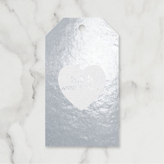 Silver zum 25. Jahrestag Geschenkanhänger (Vorderseite)