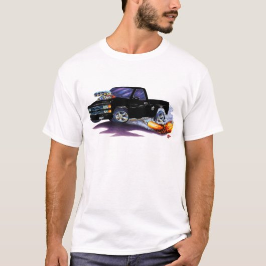 Silverado schwarzer LKW 1988-98 T-Shirt (Vorderseite)