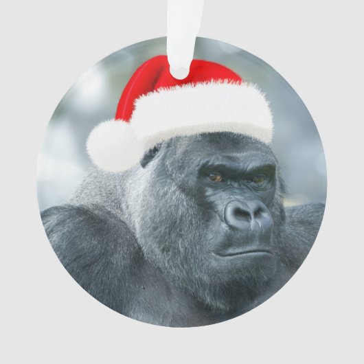 Silverback als Weihnachtsgrouch Ornament (Vorderseite)