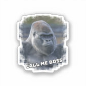 Silverback "Call Me Boss" Aufkleber (Vorderseite)