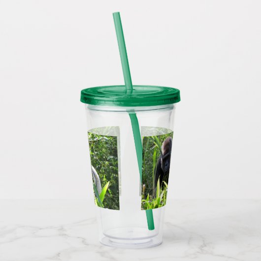 Silverback Gorilla - Akryllischer Tumbler Acryltrinkbecher (Links)