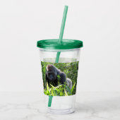 Silverback Gorilla - Akryllischer Tumbler Acryltrinkbecher (Rückseite)