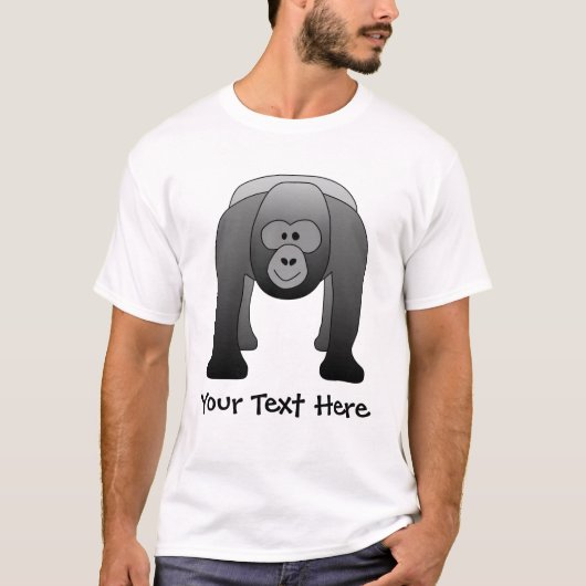 Silverback-Gorilla-Cartoon T-Shirt (Vorderseite)
