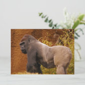 Silverback-Gorilla-Foto-Einladung Einladung (Stehend Vorderseite)