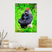 Silverback Gorilla Foto Painting Poster (Küche)