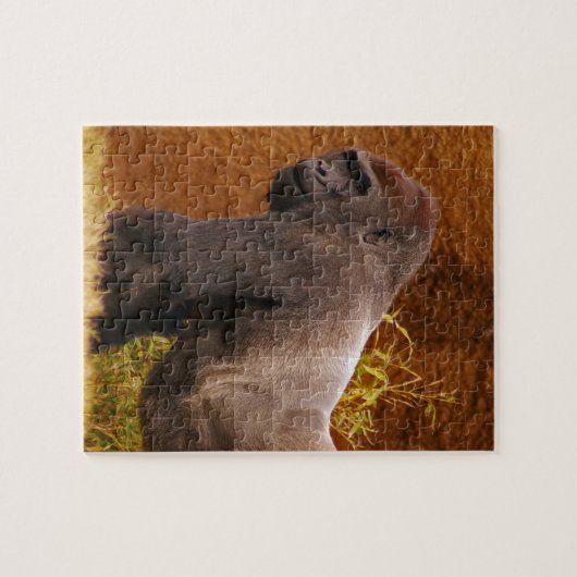 Silverback-Gorilla-Foto-Puzzlespiel Puzzle (Horizontal)
