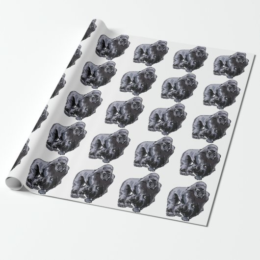 Silverback Gorilla Geschenkpapier (Ungerollt)