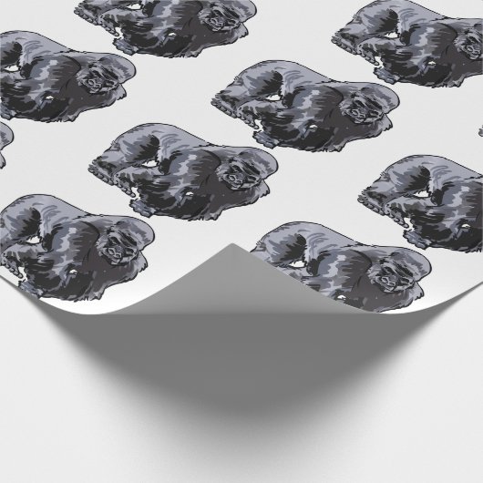 Silverback Gorilla Geschenkpapier (Ecke)
