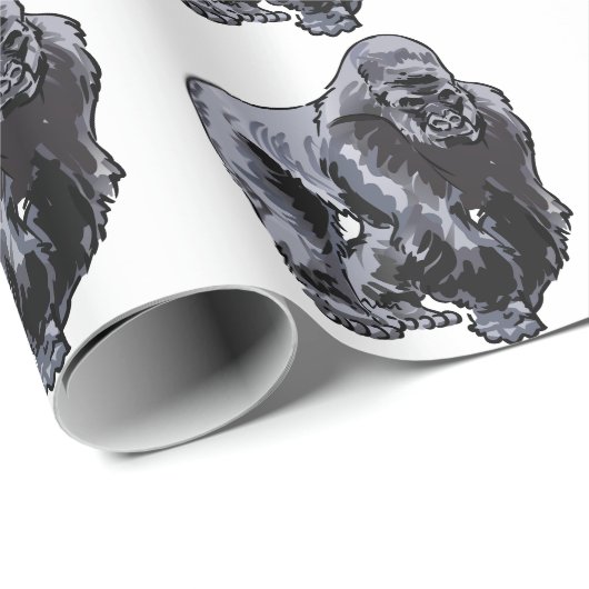 Silverback Gorilla Geschenkpapier (Rolleneckpunkt)