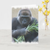 Silverback Gorilla Grußkarte Karte (Gelbe Blume)
