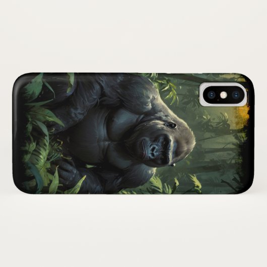 Silverback Gorilla in Ruanda Case-Mate iPhone Hülle (Rückseite (Horizontal))