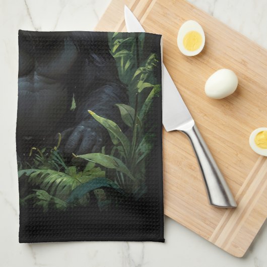 Silverback Gorilla in Ruanda Geschirrtuch (Viertel Falte)