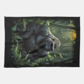 Silverback Gorilla in Ruanda Geschirrtuch (Horizontal)