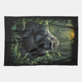 Silverback Gorilla in Ruanda Geschirrtuch