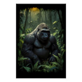 Silverback Gorilla in Ruanda Poster (Vorderseite)