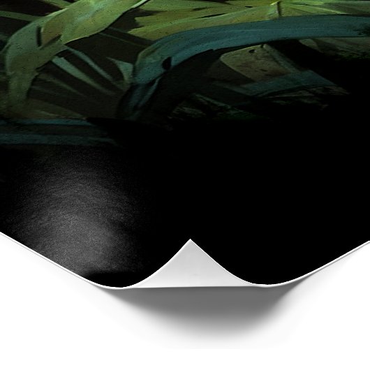 Silverback Gorilla in Ruanda Poster (Ecke)