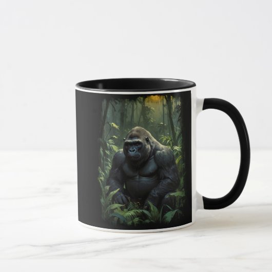 Silverback Gorilla in Ruanda Tasse (Rechts)