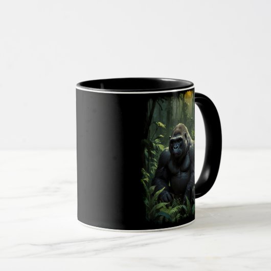 Silverback Gorilla in Ruanda Tasse (VorderseiteRechts)