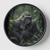 Silverback Gorilla in Ruanda Uhr (Vorderseite)
