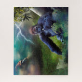 SILVERBACK GORILLA JUNGLE ERLEUCHTUNG PUZZLE (Vertikal)