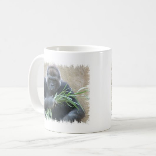 Silverback-Gorilla-Kaffee-Tasse Kaffeetasse (Vorderseite Links)
