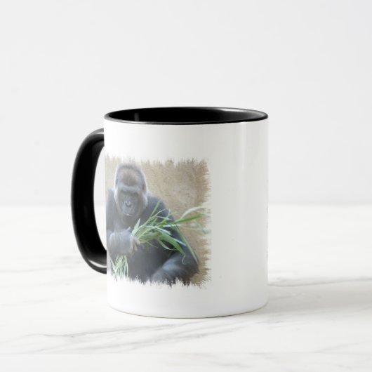 Silverback-Gorilla-Kaffee-Tasse Tasse (Vorderseite Links)