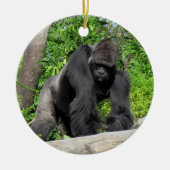 Silverback Gorilla Keramik Ornament (Vorne)