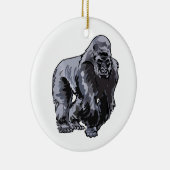 Silverback Gorilla Keramik Ornament (Rechts)