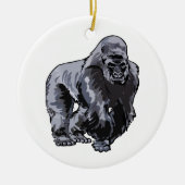 Silverback Gorilla Keramik Ornament (Vorne)