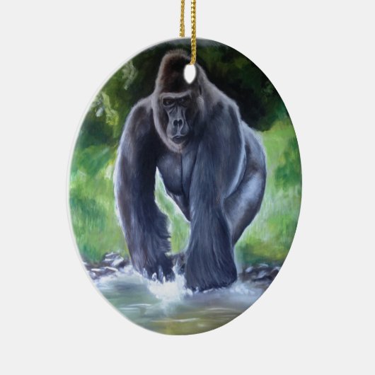 Silverback-Gorilla Keramikornament (Rechts)