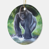Silverback-Gorilla Keramikornament (Links)
