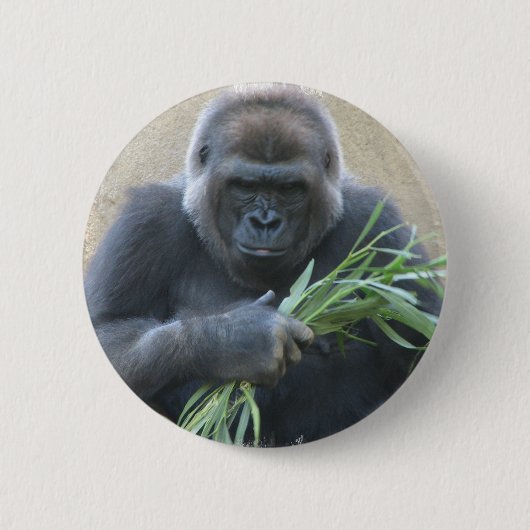 Silverback-Gorilla-Knopf Button (Vorderseite)