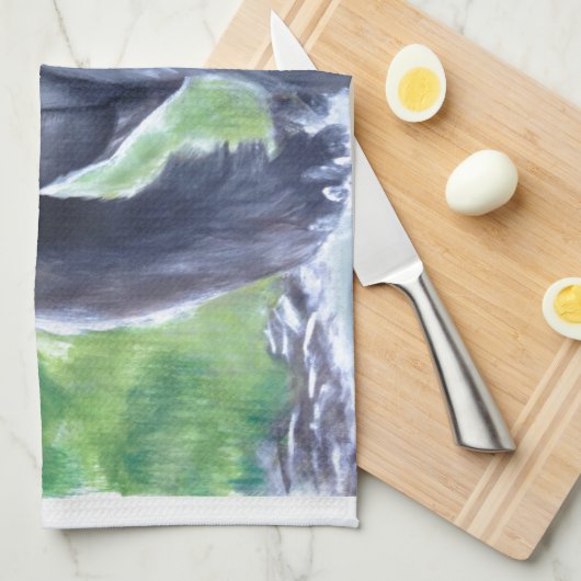 Silverback-Gorilla Küchentuch (Viertel Falte)