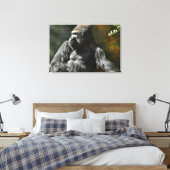 SILVERBACK GORILLA LEADER LEINWANDDRUCK (Insitu (Schlafzimmer))
