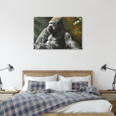 SILVERBACK GORILLA LEADER LEINWANDDRUCK (Insitu (Schlafzimmer))