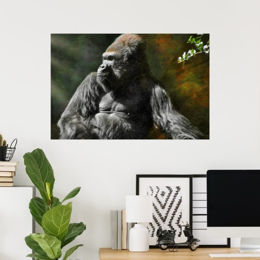 SILVERBACK GORILLA LEADER POSTER (Heimbüro)