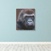Silverback Gorilla Leinwanddruck (Insitu (Holzboden))