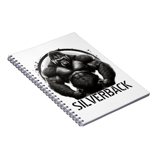 Silverback Gorilla Logo Editor Notizblock (Rechte Seite)