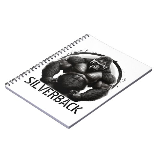 Silverback Gorilla Logo Editor Notizblock (Linke Seite)