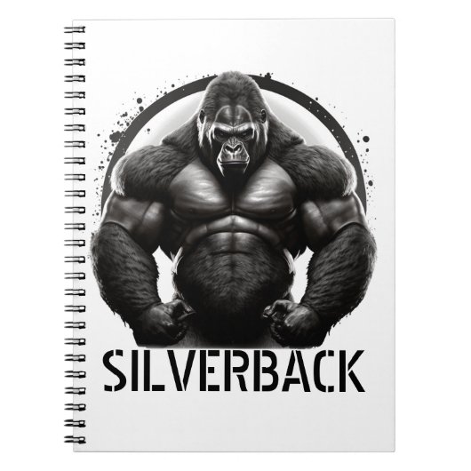 Silverback Gorilla Logo Editor Notizblock (Vorderseite)