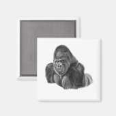 Silverback Gorilla Magnet ゴリラのマグネット (Vorderseite/Rückseite)