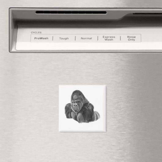 Silverback Gorilla Magnet ゴリラのマグネット (In Situ (Geschirrspüler))