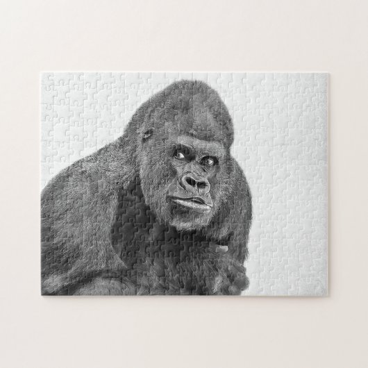 Silverback Gorilla Portrait, Jigsaw Puzzle (Horizontal)